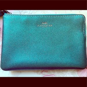 Never Used Blue Coach Wristlet